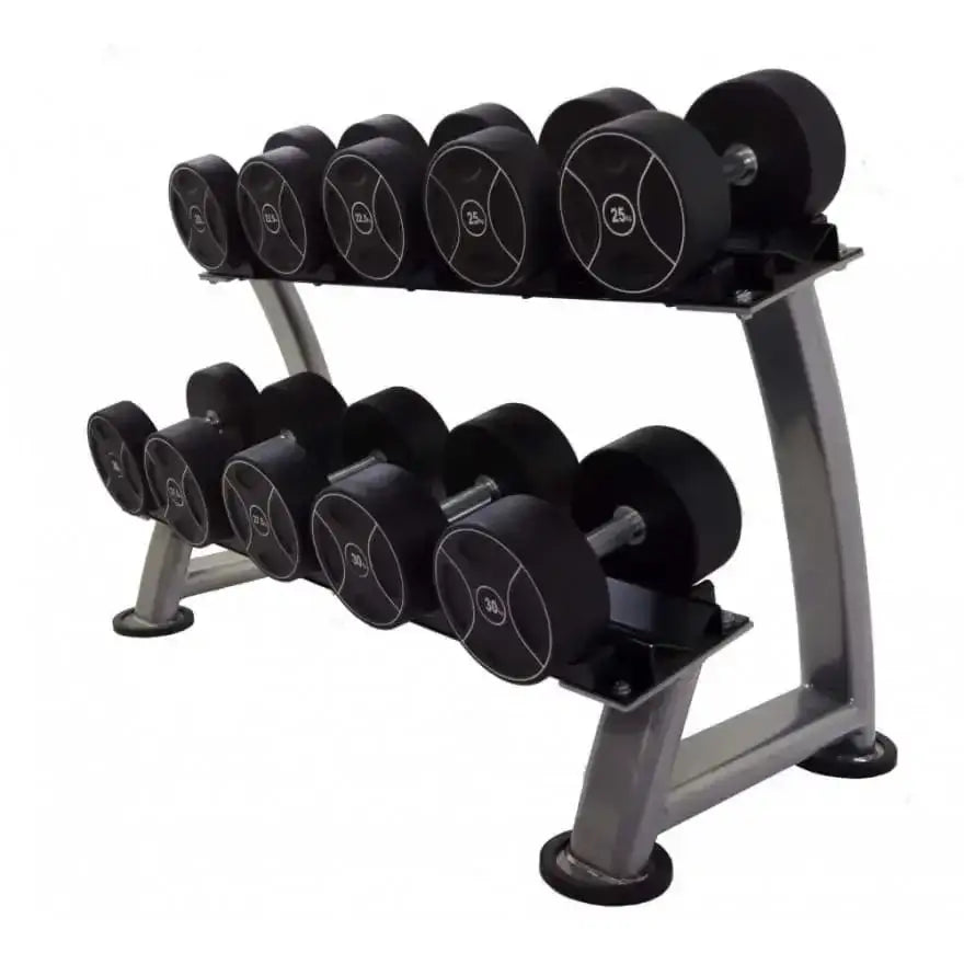 Hanteln auf Ständer für Homegym und Studio – Fitness-Kraftgeräte