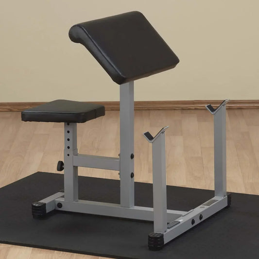 Schulterbank mit Hantelablage für Homegym-Training, robustes Fitness-Kraftgerät mit verstellbarer Rückenlehne
