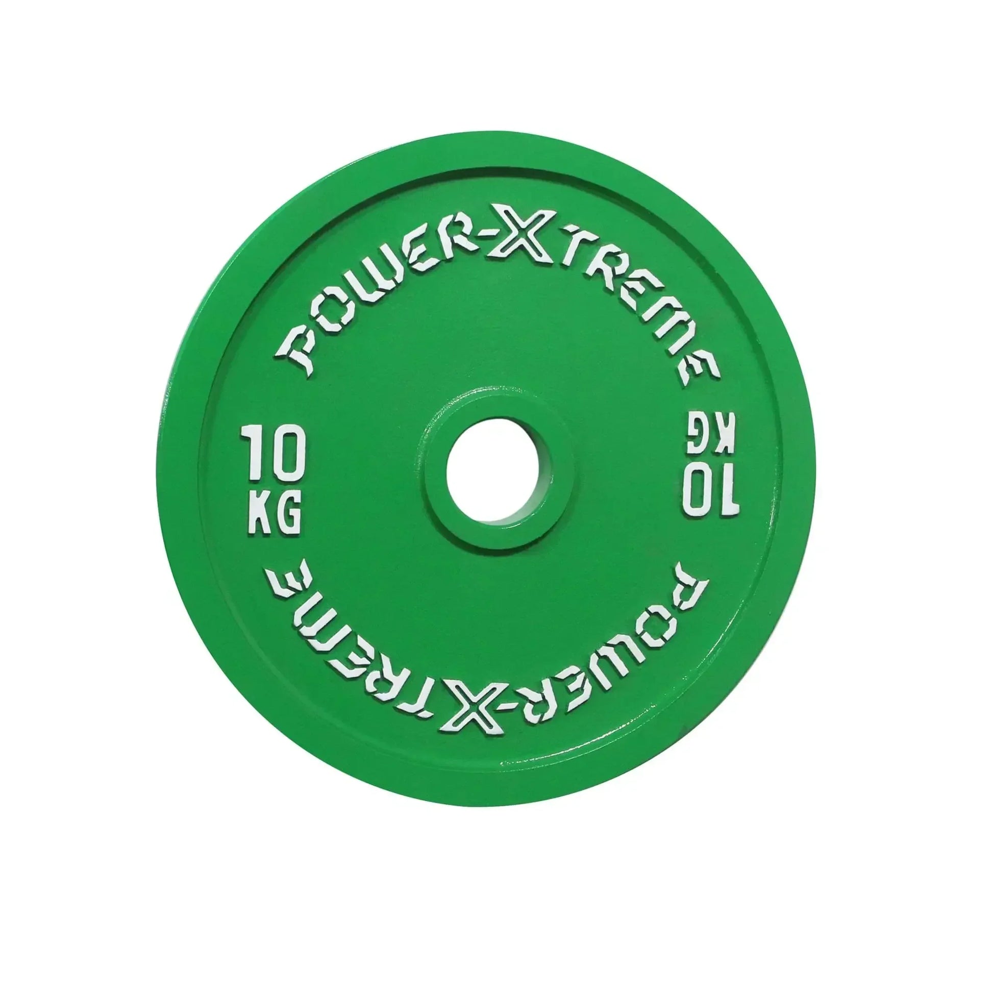 10 kg kalibrierte Hantelscheibe grün, farblich kodiert, Power-Xtreme