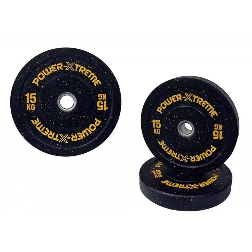 Power-Xtreme Bumper-Hantelscheibe 15kg, farbcodiert, im Paar