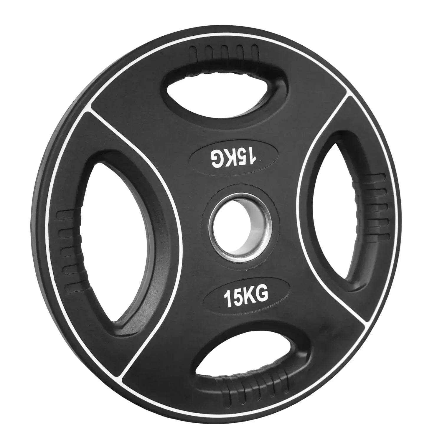 15 kg Hantelscheibe mit Griffen für Krafttraining und Homegym