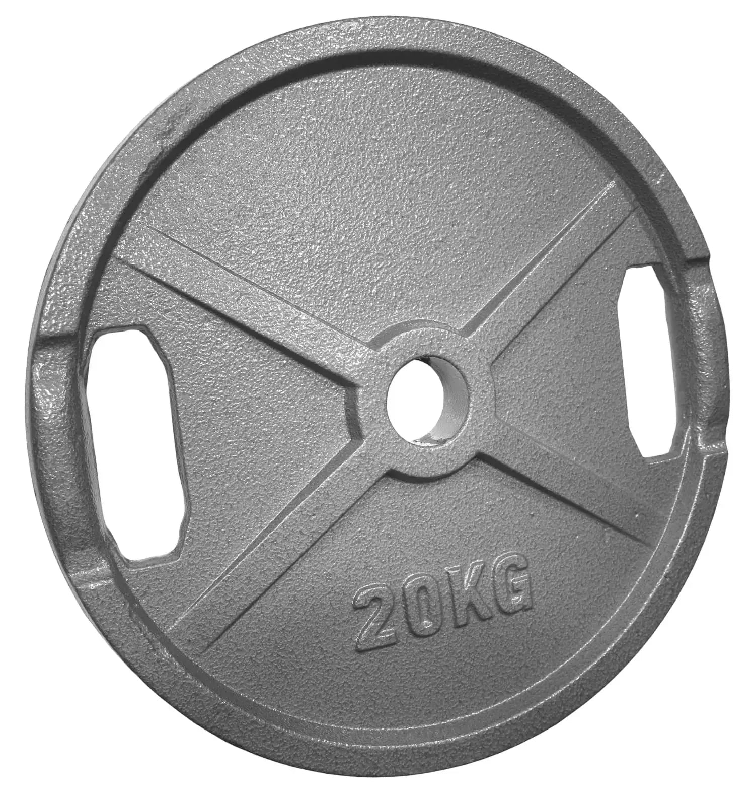 20kg Hantelscheibe für Krafttraining, robustes Gewichtscheiben-Design mit Griffmulden