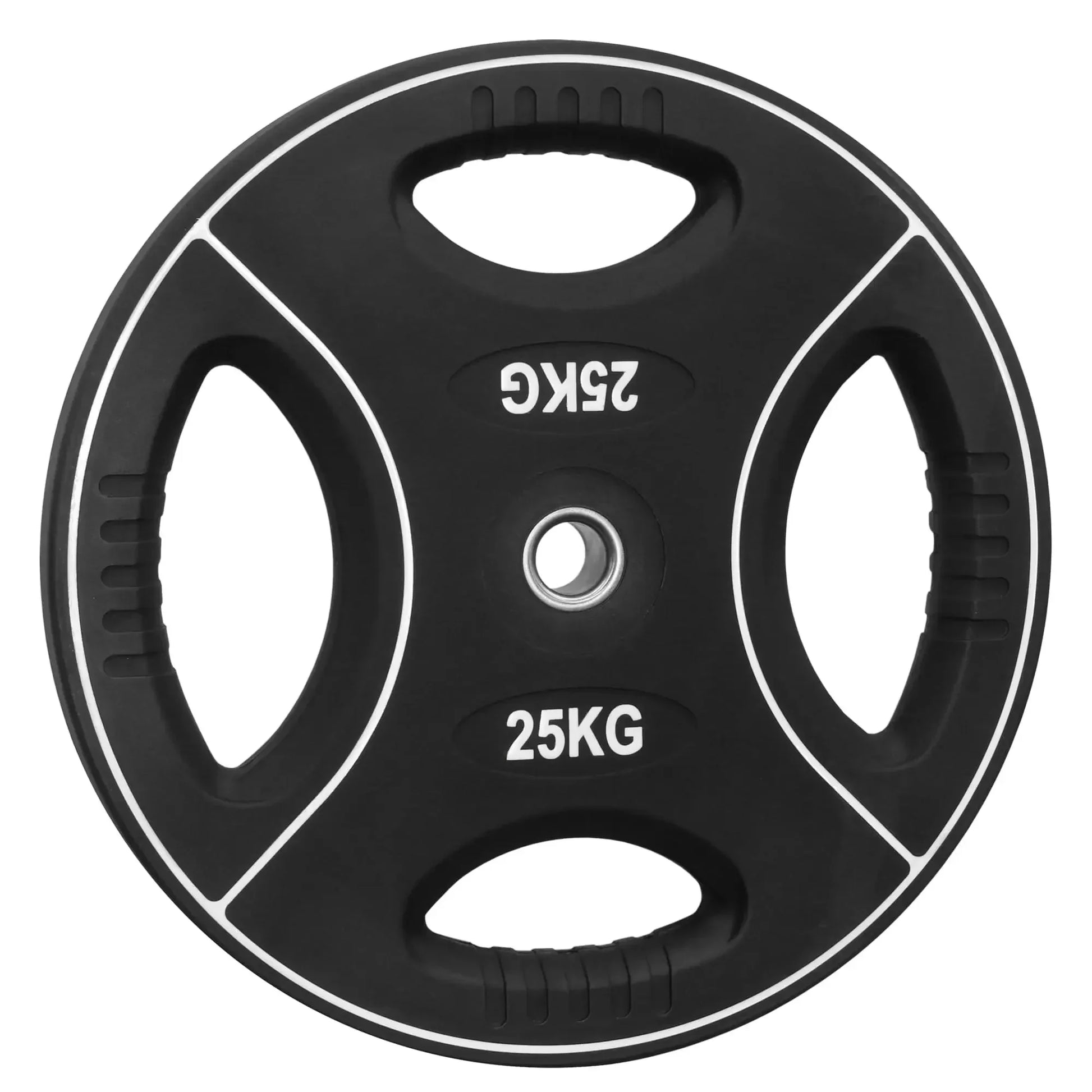 25KG Hantelscheibe mit Griffen für Krafttraining und Fitness