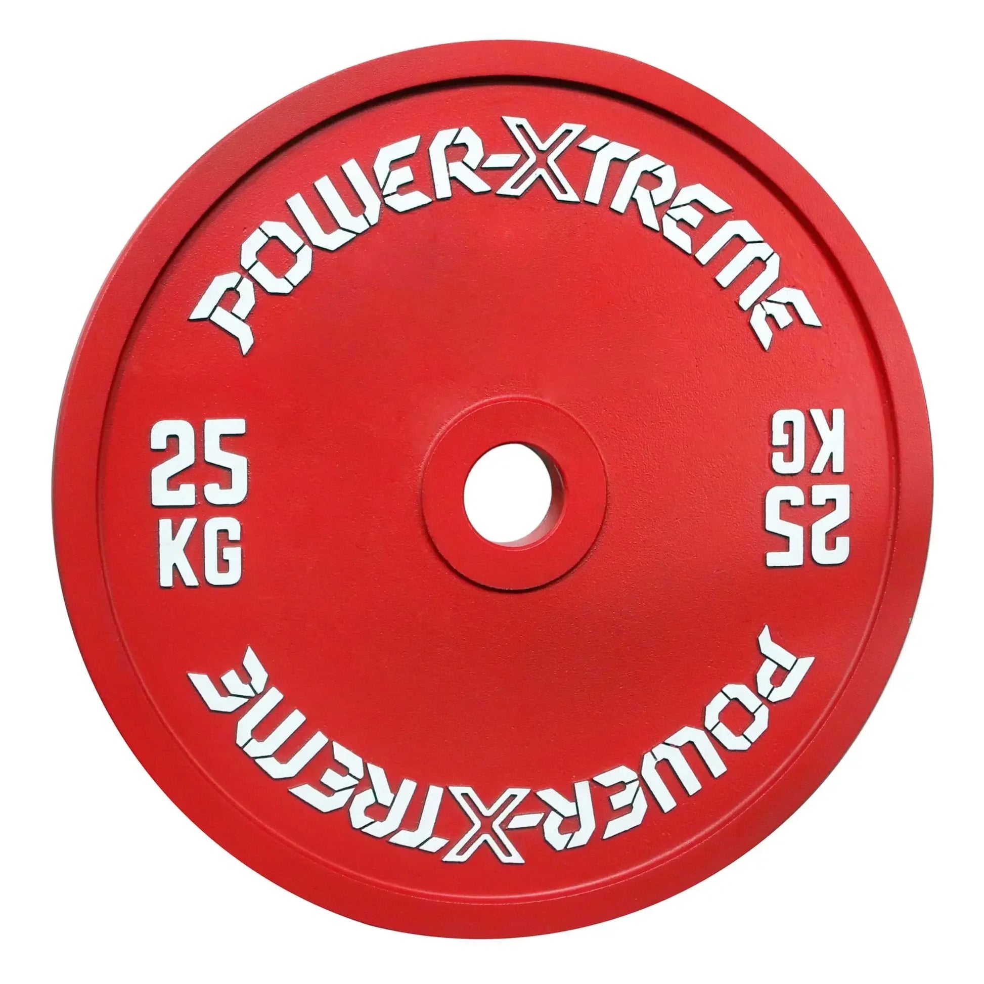 Rote 25 kg Power-Xtreme Hantelscheibe für Krafttraining und Fitness