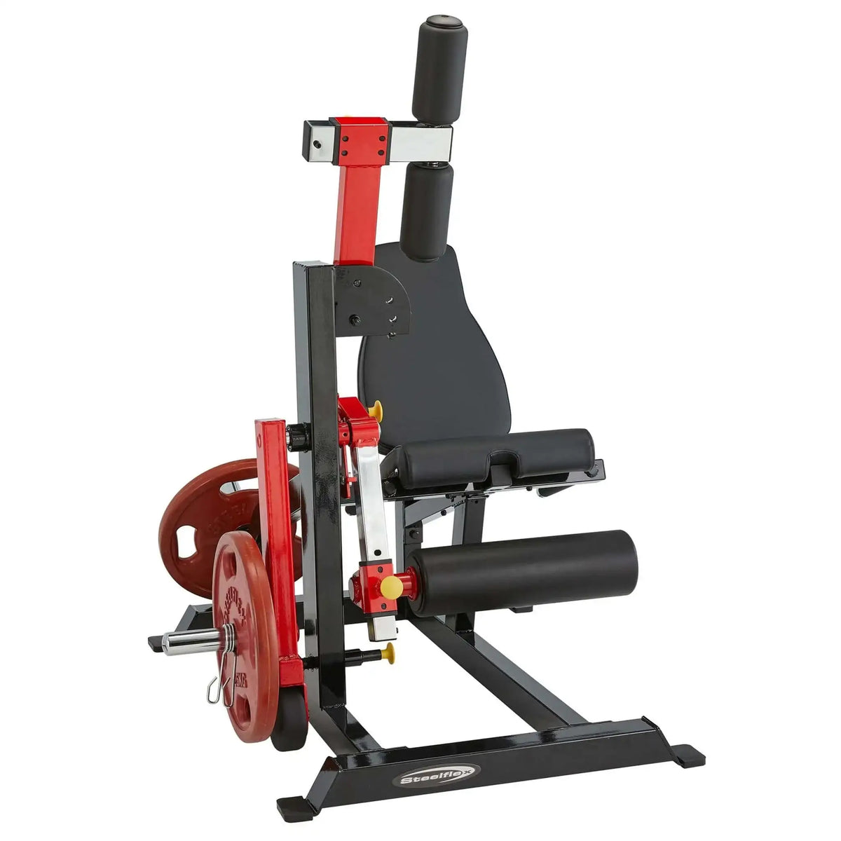 Steelflex PL2500 Beinstrecker-Beinbeuger-Maschine Detailansicht Pin-Mechanismus