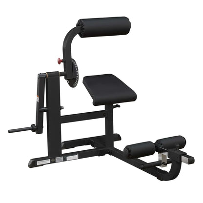 Schwarze Kraftstation mit verstellbarer Rückenlehne und Beinpress für Homegym & Studio