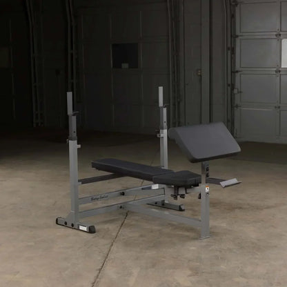 Body-Solid Hantelbank mit Squat-Ständer für Homegym & Studio Training