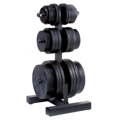 Schwarze Hantelständer mit verstellbaren Gewichten für Homegym & Studio Training