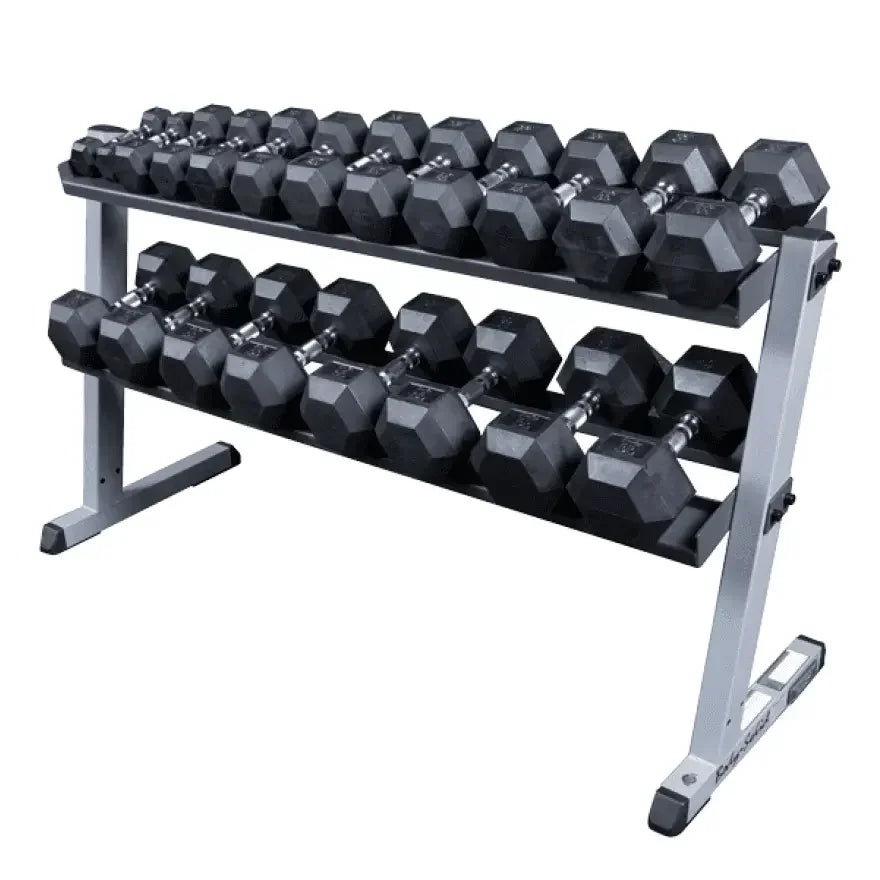 Hantelbank mit Hexagon-Hanteln für Homegym & Studio – Kraftsport Equipment