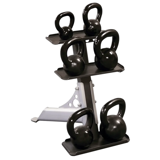 Kettlebell-Set mit Ständer für Homegym & Studio – Fitness-Kraftgeräte