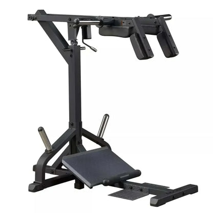 Schwarze Kraftstation mit Bank und Griffen für Homegym-Training