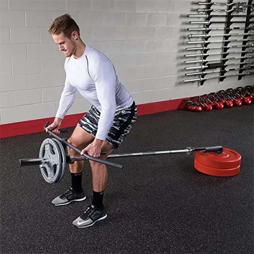 Mann trainiert mit Langhantel im Fitnessstudio – Kraftsport & Heimtraining