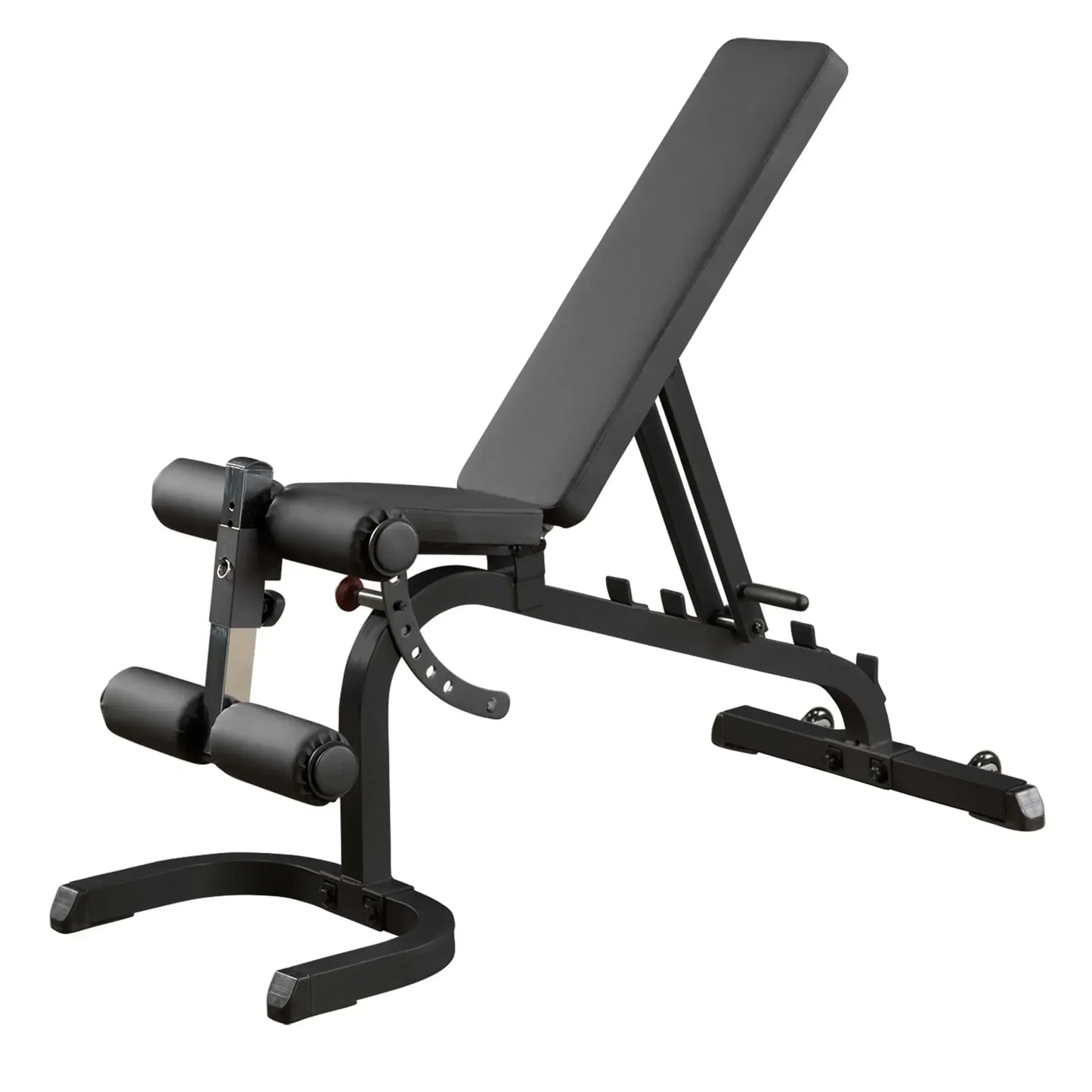 Schwarze verstellbare Hantelbank mit Beinhalter für Homegym & Studio-Training