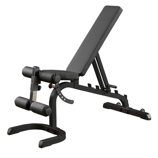 Schwarze verstellbare Hantelbank mit Beinhalter für Homegym & Studio-Training