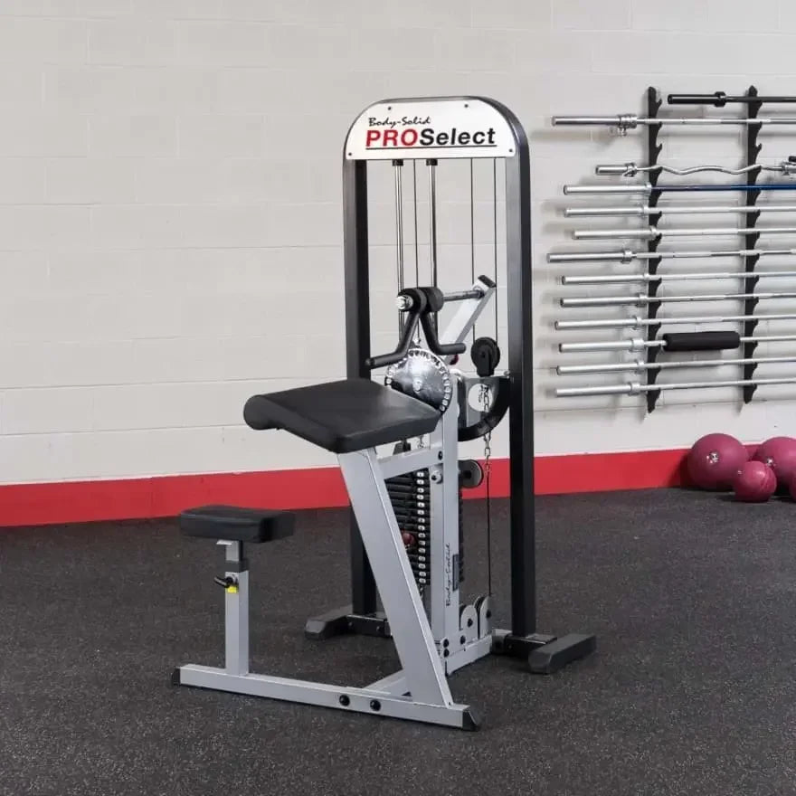 Body-Solid PROSelect Kabelzugstation für Homegym & Studio mit Hantelbank und Gewichtsscheiben