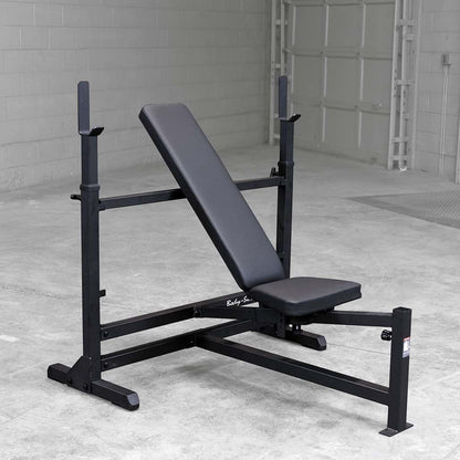 Body-Solid GDIB-46LB Black Edition mit steil gestellter Rückenlehne, ohne Beinaufsatz