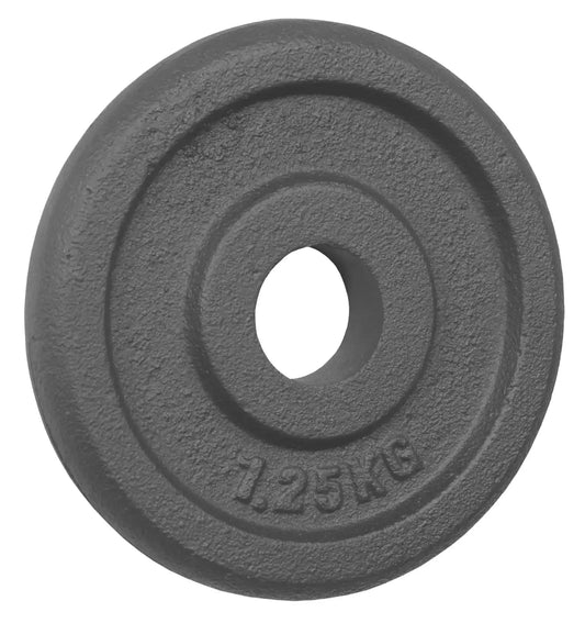 1,25 kg Hantelscheibe aus Gusseisen für Krafttraining und Fitness