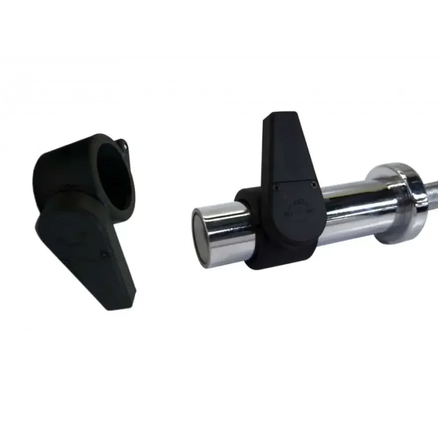Schwarze Hantelscheibenhalter für Langhantel, ideal für Homegym & Fitness-Training