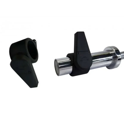Schwarze Hantelscheibenhalter für Langhantel, ideal für Homegym & Fitness-Training