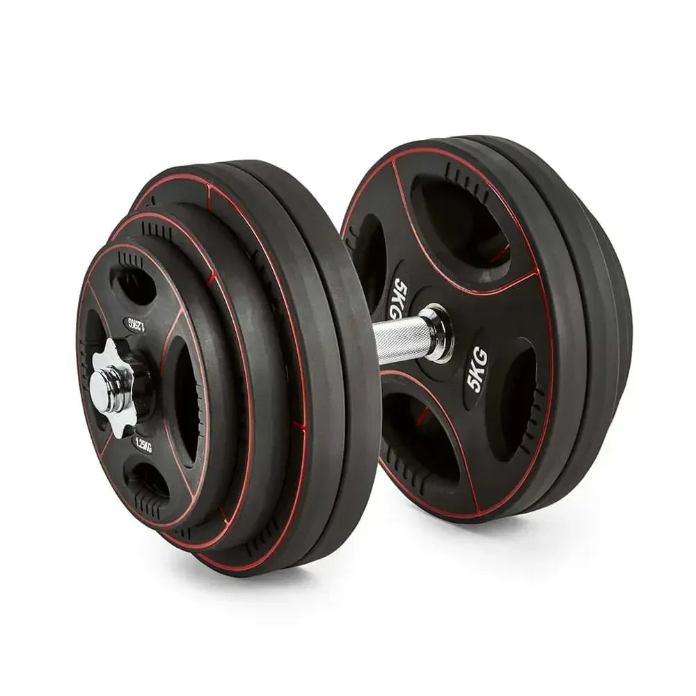 Verstellbare Hantel mit 5kg und 1,25kg Scheiben für Homegym Training