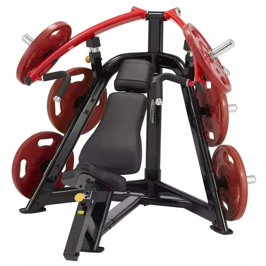 Schwarze Kraftstation mit roten Gewichten für Homegym & Studio-Training