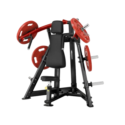 Kraftstation mit roten Gewichten für Homegym & Studio-Training, ideal für Kraftsport und Fitness