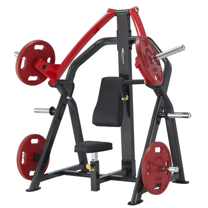 Kraftstation mit roten Gewichten für Homegym & Studio – Fitness-Kraftgerät mit Hantelbank