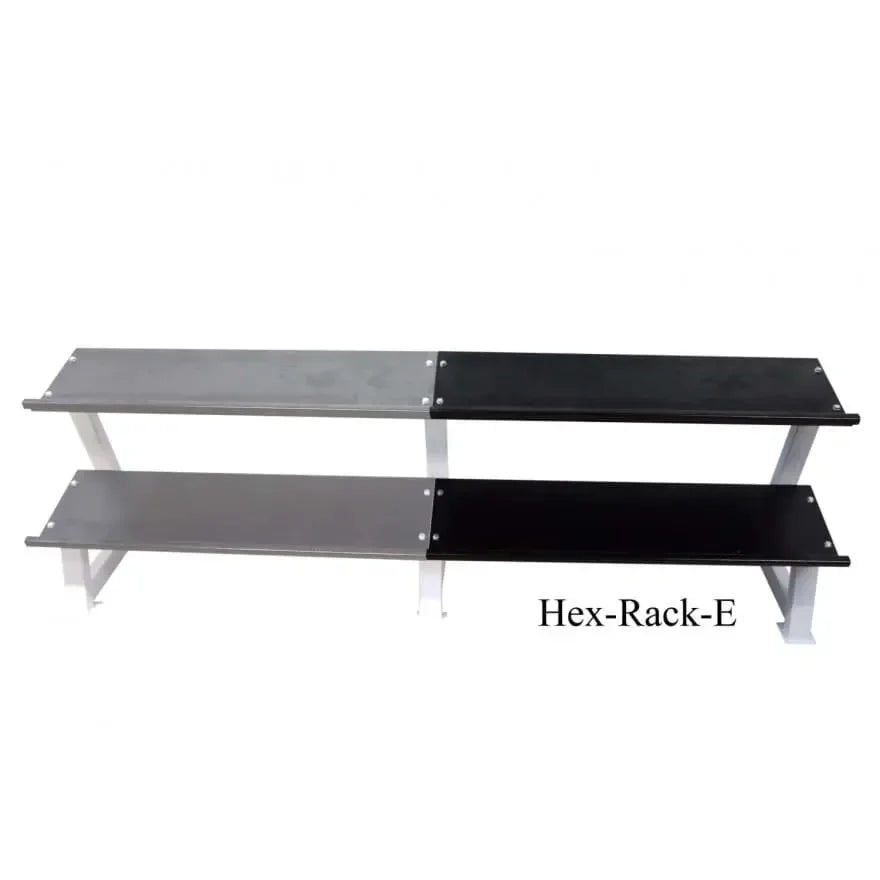 Hex-Rack-E Hantelablage für Homegym & Studio – robuste 2-Ebenen-Ablage für Fitness-Kraftgeräte