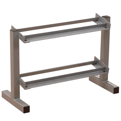 Hantelablage für Homegym, robustes Metallgestell mit 2 Ebenen für Hanteln und Fitnessgeräte