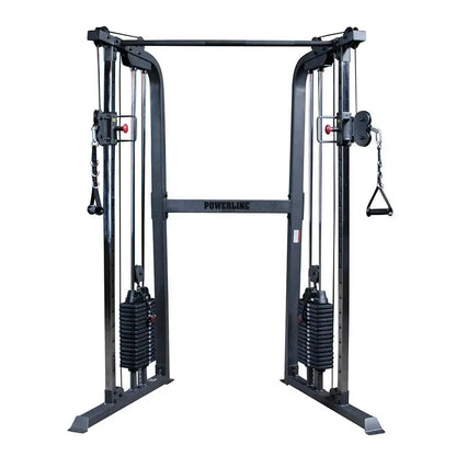 Powerline Kabelzugstation für Homegym & Studio – Krafttraining mit Gewichtsscheiben und Griffen