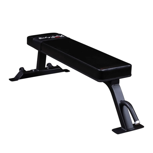 Schwarze Hantelbank für Krafttraining, ideal für Homegym und Studio mit stabiler Konstruktion