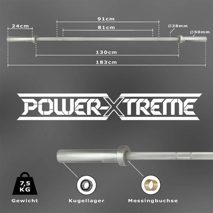 Technique-Bar | 50mm | Technik-Junior-Langhantelstange | 183cm | 7,5Kg