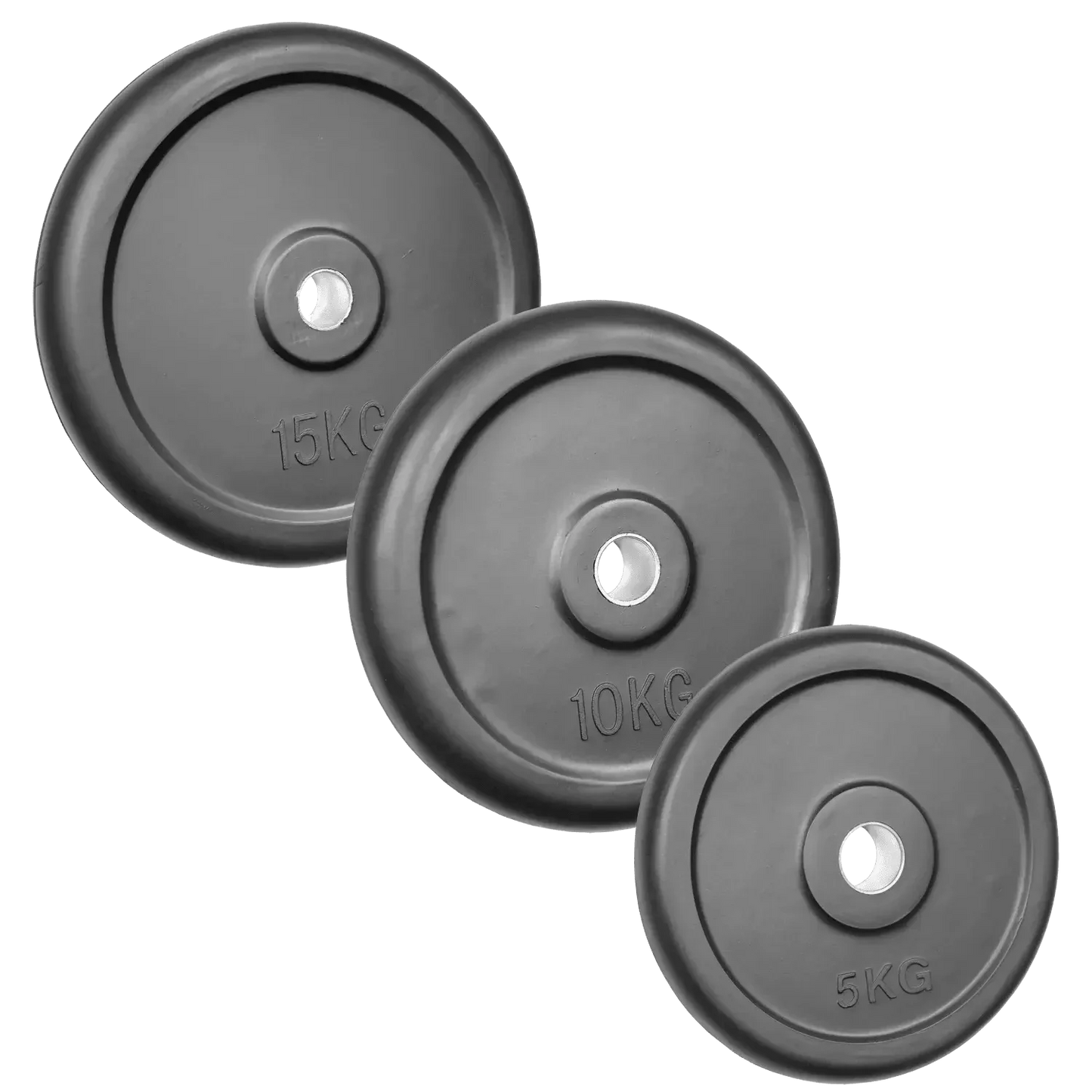 5kg, 10kg und 15kg Hantelscheiben für Krafttraining und Homegym